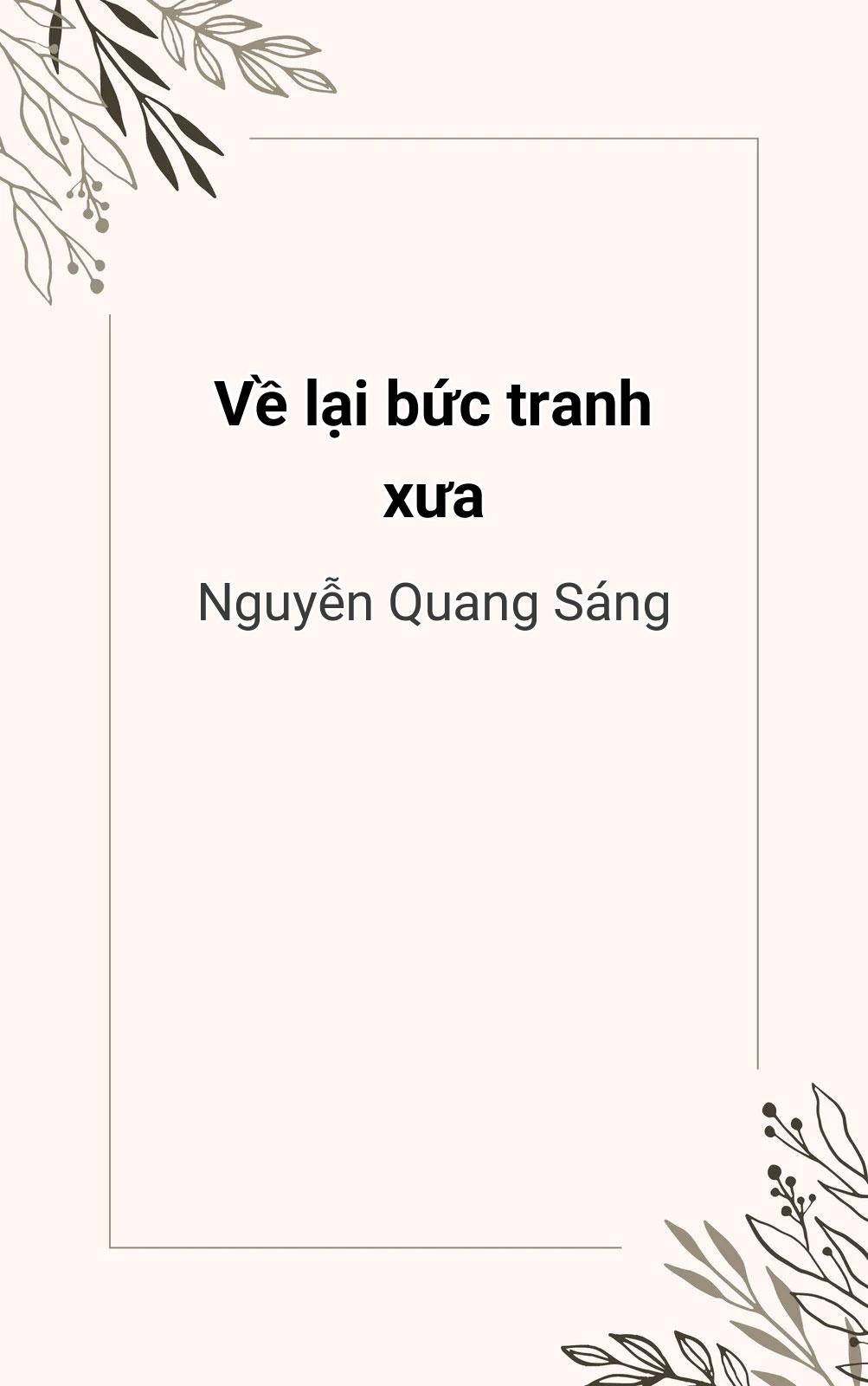 Về Lại Bức Tranh Xưa