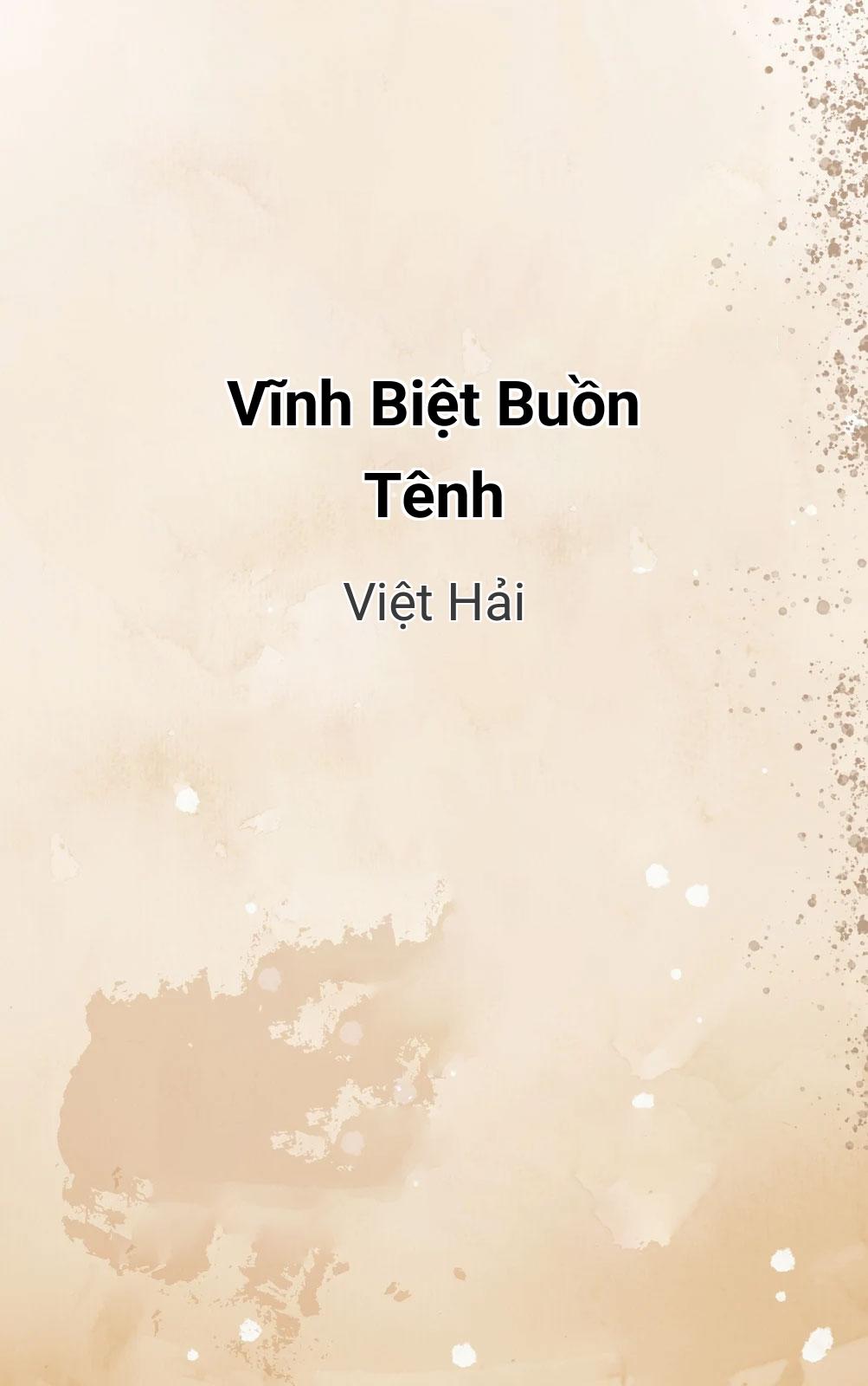 Vĩnh Biệt Buồn Tênh