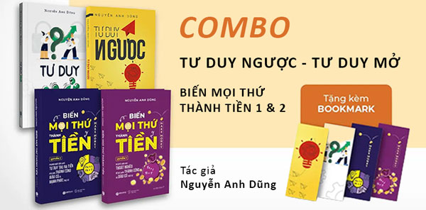 Sách Combo 4 Cuốn : Tư Duy Ngược + Tư Duy Mở + Biến Mọi Thứ Thành Tiền