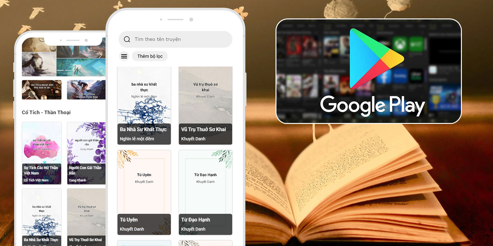 Ứng dụng đọc truyện online đã có mặt trên Play Store dành cho điện thoại Android. Tải ngay để trải nghiệm thêm tiện lợi